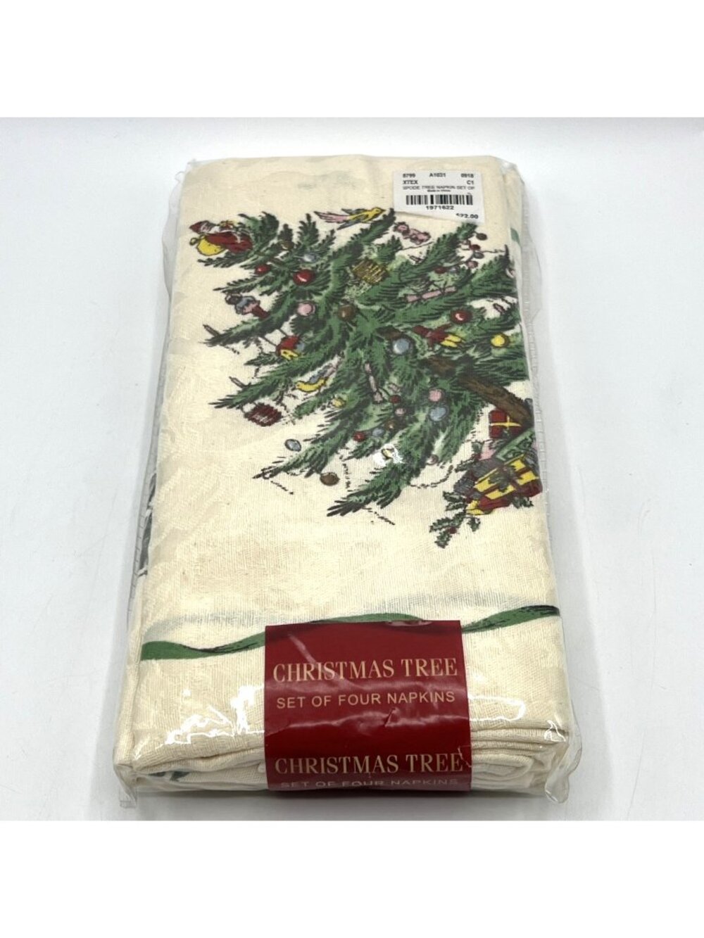Spode Christmas Tree Napkins 4 Pc Set 20x20